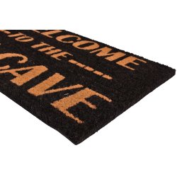 Kokos Drmtte med motiv "Welcome to the man cave" - Slidstrk drmtte der tler meget brug 40 x 70