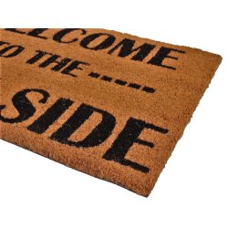 "Welcome to the dark side" - pryd indgangen med en kvalitetsdrmtte der tler alt slags vejr. 