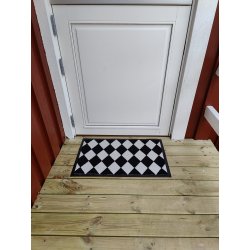 Drmtte i 100% nylon med ternet mnster - Slidstrkt materiale