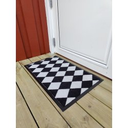 Drmtte i 100% nylon med ternet mnster - Slidstrkt materiale