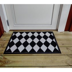 Drmtte i 100% nylon med ternet mnster - Slidstrkt materiale