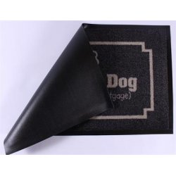 EKSTRA STOR - Ask the dog..." drmtte i 100% nylon, 45x75 cm - Slidstrkt og holdbart materiale