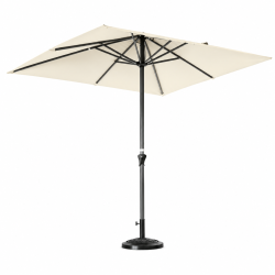 Robust Girona parasol med aluminiumsstel og praktisk hejs - 3x3 meter - F�s i flere farver
