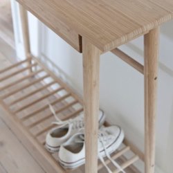 Noble Entrbord fremstillet i carboniseret, massivt bambus - Natur