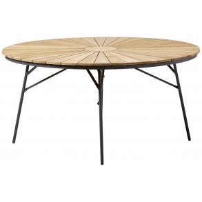 Ella Havebord Teak - : 150 cm. Vlg farve p stel: hvid el. antracit