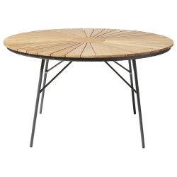 Ella havembelst bord  110 cm - aluminium og teak til 4 personer - vlg bord og stoles farve