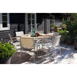 Parma classic st alu m/ 5 stole - vlg bord og stols farve