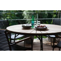 Parma classic st alu og teak m/ 4 stole - vlg bord og stols farve