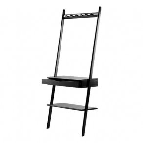 Noble entrembel i sort bambus, B70 x D35 x H180cm