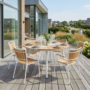 Tr�dg�rdsbord Eva - �: 150 cm - Teak - v�lj f�rg p� ramen