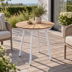 Tr�dg�rdsbord Eva Magnolia - Teak �: 70 cm- v�lj f�rg p� ramen 