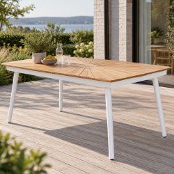 Tr�dg�rdsbord Eva Magnolia - 90 x 160 cm - v�lj f�rg p� bordsbenet