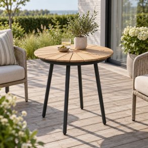 Havebord Eva Magnolia - Teak �: 70 cm - v�lg stellets farve