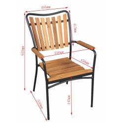 Eva Familiest - Teak : 150 cm - vlg bord og stoles farve