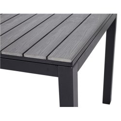 Gry vedligeholdelsesfrit haves�t med udtr�ksbord og 6 stabelbare havestole