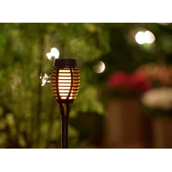 Lille Solar Fakkel �7,5 � H50,5 cm � Hyggelig LED Havebelysning