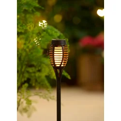 Lille Solar Fakkel �7,5 � H50,5 cm � Hyggelig LED Havebelysning