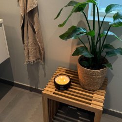 Ribbpall / Sidobord - Teak