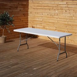 Foldbar bord 180X75CM. PRAKTISK OG VEDLIGEHOLDELSESFRIT BORD DER KAN FOLDES!!