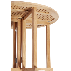 Rundt butterfly teakbord - Model Isabella