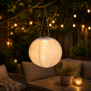 OUTFIT Solcellelanterne �25 cm � H�ngende LED Lanterne til Have & Terrasse