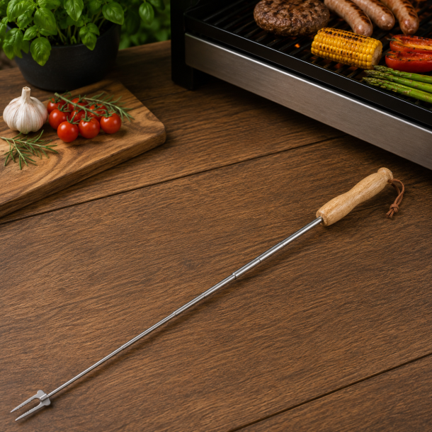 BBQ-gaffel med teleskop � Justerbar fra 18-80 cm