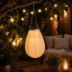 OUTFIT Solcellelanterne 20 � 29 cm � H�ngende LED Lanterne til Have &amp; Terrasse