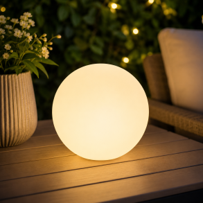 LED Solcellekugle med Farveskift � �18 eller �28 cm