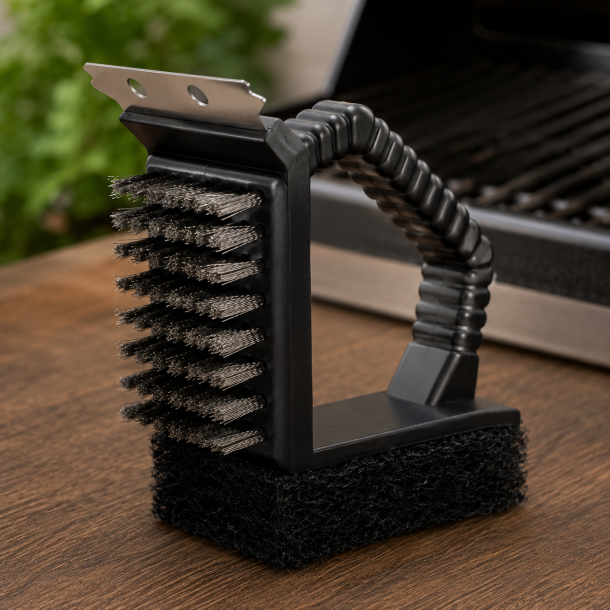DAN GRILL 3-i-1 Grillb�rste � Nem og effektiv reng�ring af grillen