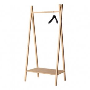 Noble garderobestativ med garderobestang. Lavet  i carboniseret bambus