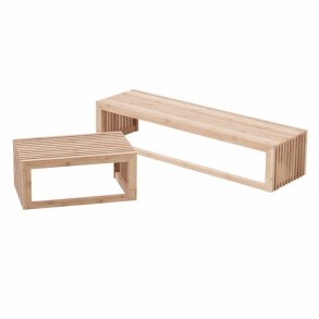 Lille garderobehylde i karboniseret bambus. Vertikal Str.  45 x 26,5 x H�jde 20 cm