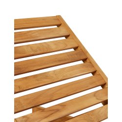 Solvagn med hjul och dryckesbricka. Modell: Boston guld teak