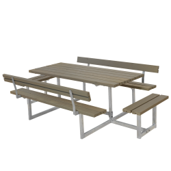 Bord/Bnkest m/2 rygln og 2 pbygninger - 260 cm - Nletr