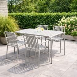 Haya/Stella aluminium havem�bels�t til 4 personer. Farve: Farve Sort eller Lysegr�