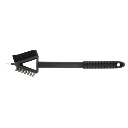 Dan Grill 3-i-1 Grillb�rste � Langt skaft med st�lb�rste, svamp og skraber