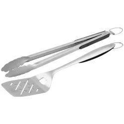 DANGRILL grills�t i rustfrit st�l � 2 dele med tang og grillspade