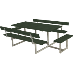 Bord/Bnkest m/2 rygln og 2 pbygninger - 260 cm - Nletr