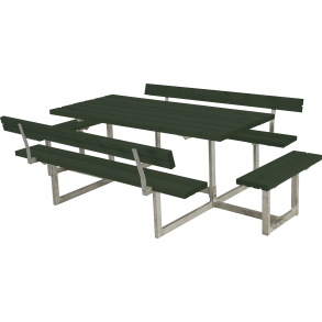 Bord/Bnkest m/2 rygln og 2 pbygninger - 260 cm - Nletr