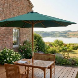 100 % vandt�t Parasol m/2-delt stok. �: 3M.  V�lg farve + Dug har UV30+ solbeskyttelse. Model: Nice