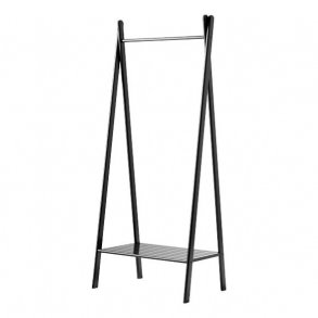 Noble garderobestativ, sort bambus, B: 74 x D: 50 x H: 180 cm