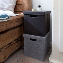 Hyldeboks - Sort Filt