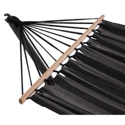 Svart och gr Hngmatta med stativ i stl