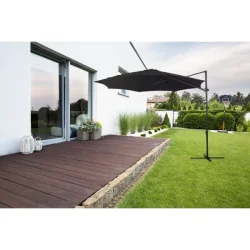 Hngeparasol  3  meter med vandtt polyesterdug + Dug har UV50+ solbeskyttelse.  Model: Malaga