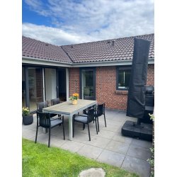 Lyxigt hngparasoll med fot, lutningsfunktion och 360 rotationssystem - Modell: Andreas - 3X3M