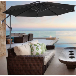 Hngeparasol  3  meter med vandtt polyesterdug + Dug har UV50+ solbeskyttelse.  Model: Malaga