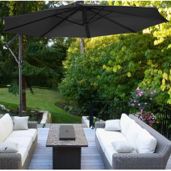 Hngeparasol  3  meter med vandtt polyesterdug + Dug har UV50+ solbeskyttelse.  Model: Malaga