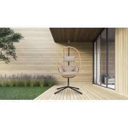 Jerry H�ngestol INKL.All-weather hynder og "natur" UV-beskyttet polyrattan-Skab Dit Eget Hyggehj�rne