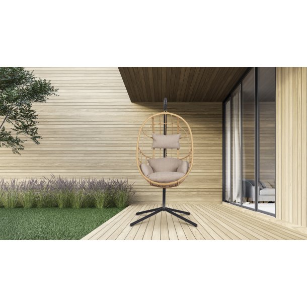 Jerry Hngestol INKL.All-weather hynder og "natur" UV-beskyttet polyrattan-Skab Dit Eget Hyggehjrne