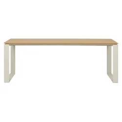Vedligeholdelsesfrit havebord 210x100 cm i aluminium og nonwood � moderne design i to stilrene farver