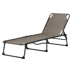 Let foldbar UV-beskyttet "camping" solseng i polyester og galvaniseret metal - model: Rose